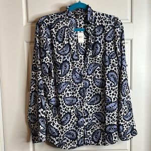 Express Ruffled button down long sleeve top